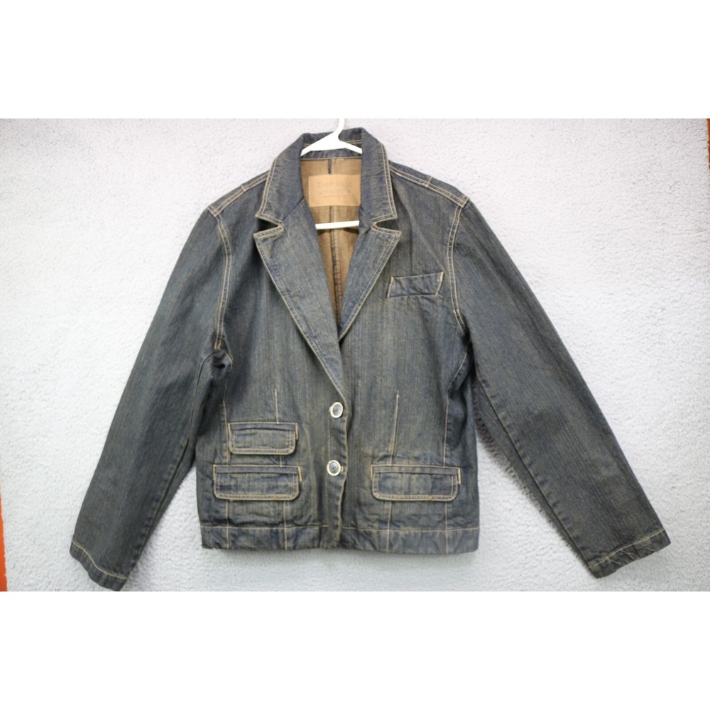 Duckhead Jeanswear Women's Denim Jacket-Size XL-2-Button-Distressed